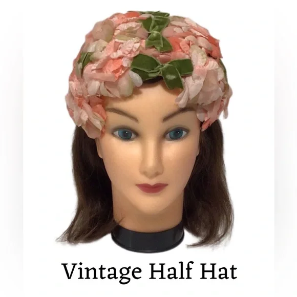 None | Accessories | Vintage 95s60s Floral Petal Half Hat  display picture 3